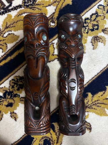 Maori wood carving tiki dolls - maori,