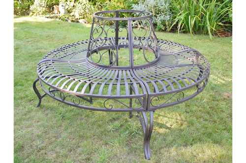 Metal tree bench - metal, rustic