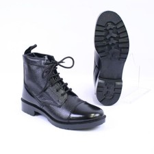 Replica Black Leather DMS Ammo Ankle boots with rubber sole British Army  BE1027