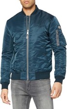 Schott NYC Petrol Blue Nylon Airforce 1 Bomber/Flight Jacket Size Small S £185