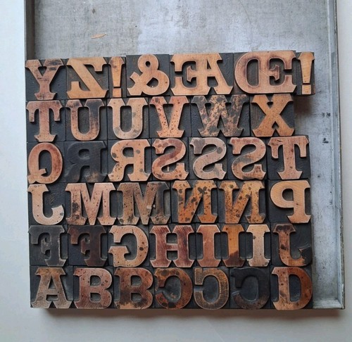 Vintage wooden letterpress - wooden,