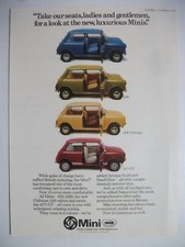 1976 MINI 850 1000 1100 CLUBMAN & 1275 GT BRITISH MAGAZINE FULLPAGE ADVERT
