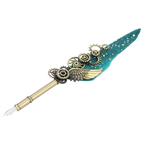 Steampunk feather quill - steampunk, pen