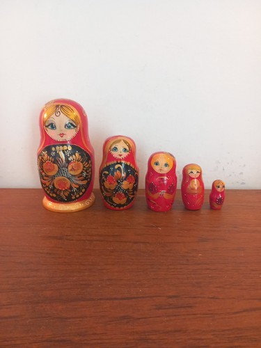 Vintage russian dolls - russian, x5