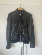 mens all saints leather jacket small