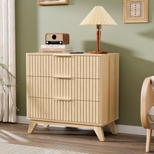 Fluted Wood Nightstand 3