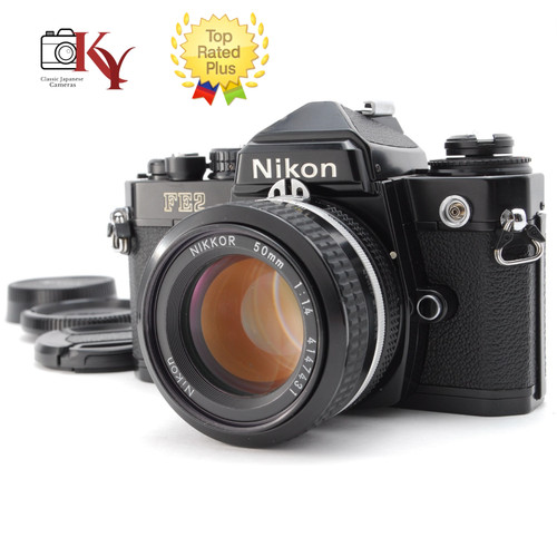 Mint nikon fe2 black slr - [n, mint]