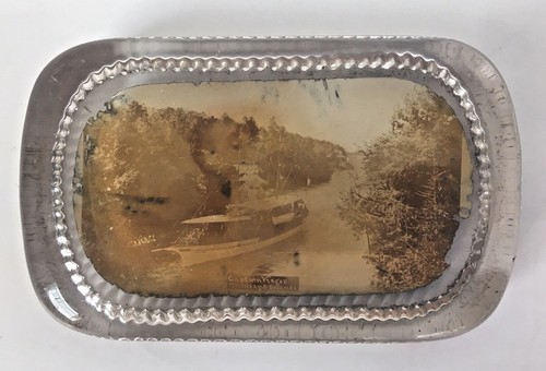 Antique photograph paperweight - photograph,