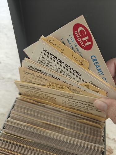 Vintage recipe box full hand - vintage,