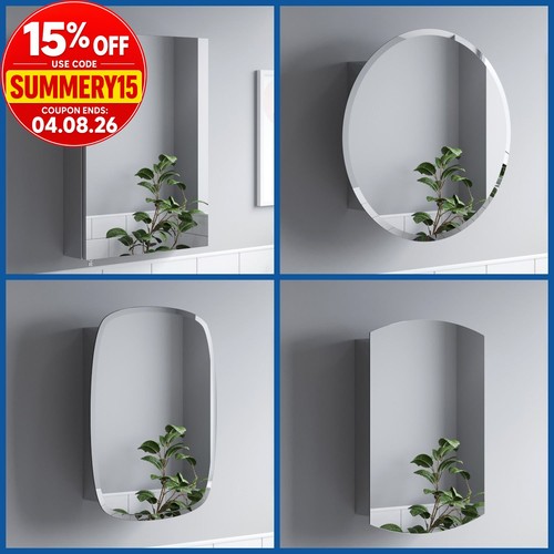 Bathroom single door mirror - single,