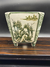 Medium rare 16cm " 和鉢絵付け " Etsuke  japanese bonsai pot vintage Japan Very good