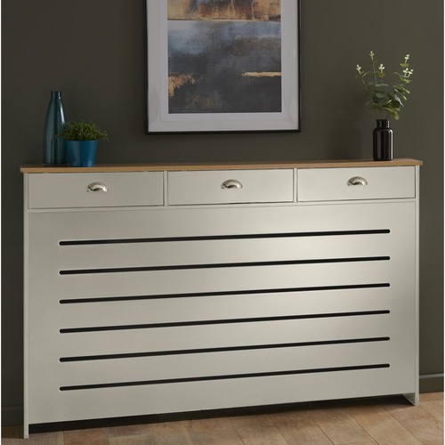 Cream radiator cover large - -,
