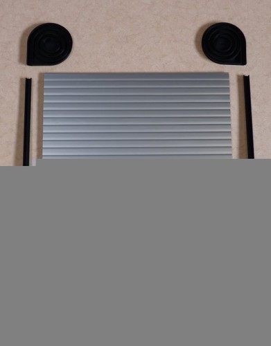 Tambour doors silver 500mm - -,
