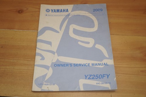 2009 yamaha yz250f owner - 2009, owner's