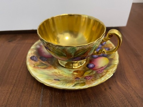 Aynsley orchard fruit gold tea - fruit,