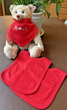 Baby Three Bib Set - Red - NEW