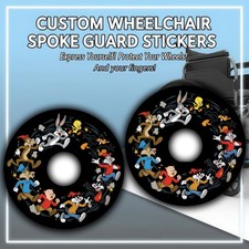 Wheelchair Spoke Guard Sticker Kit | Optional Spoke Guards | Durable Vinyl Wheel