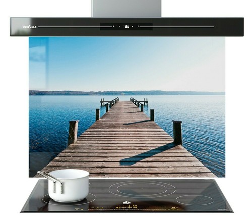 Kitchen glass splashback - kitchen,