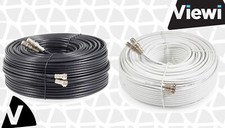 Premium Twin Extension Cable Freesat Hotbird HD 4K Coax Satellite Lead Shotgun