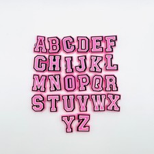 Letters Pink Charms Fits Crocs