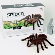 Remote Control Creepy Soft Scary Plush Spider Infrared RC Tarantula Kid Toy UK /