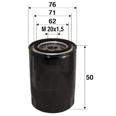Valeo 586001 oil filter - 586001-oe,