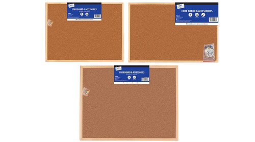 Cork board with - &, push