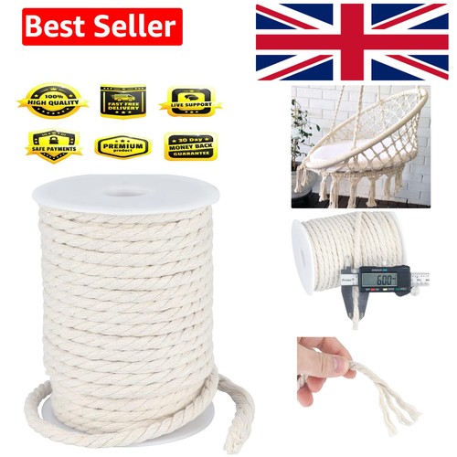 Soft cotton rope 6mm - soft, 6mm,
