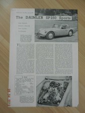 The DAIMLER SP 250 Sports Catalog