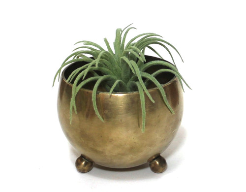 Vintage solid brass footed - brass,