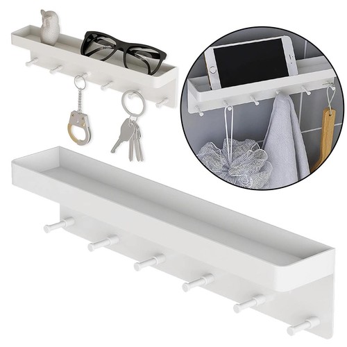 Wall key holder with - shelf, and