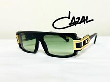 Cazal Sunglasses Black & Gold Frame Green Lens Tinted Men's Women's Eyewear