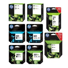 Original HP 301 / 301XL Black & Colour Ink Cartridges For DeskJet 3050A Printer