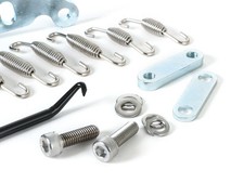 Serveta Lambretta Jet 200 BGM Pro Clubman Exhaust Flange Bracket Springs Spri...
