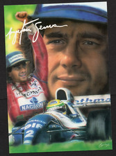 Postcard Ayrton Senna motor