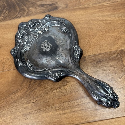 Antique silver plate vanity - antique,