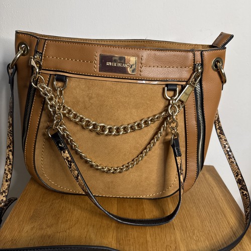 River island tan faux suede - river,