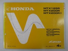 Honda MTX125R MTX200R II Parts