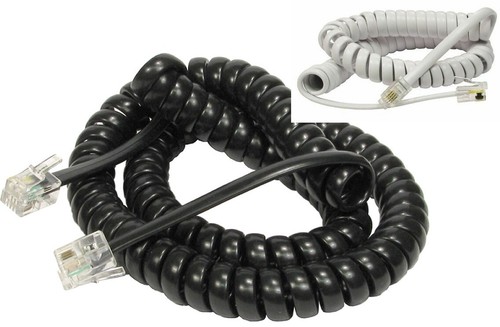 Telephone handset curly cord - handset,