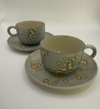 Hornsea Pottery RARE Cirrus Concept Set of 2 Cups and Saucers