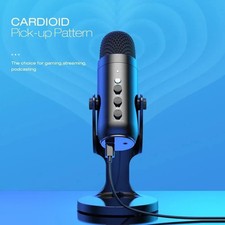 Haomuren USB Microphone PC Mac Gaming Recording Streaming Condenser Mic with Ada