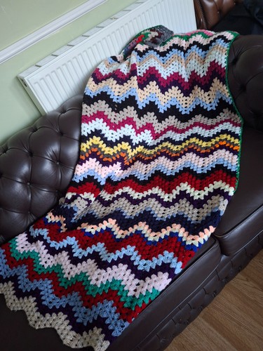 Handmade crochet chevron