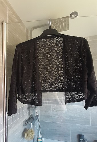 Black lace bolero shrug - lace,