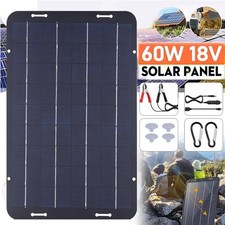 12V 60W Waterproof Portable Solar Car Battery Charger Kit