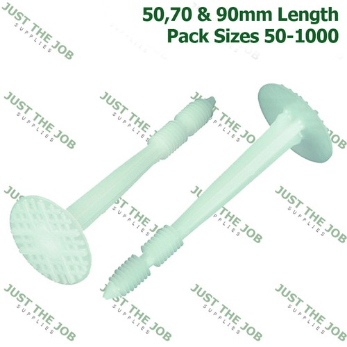 Plaster plugs panel fixings - plaster,