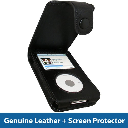 Black leather case - case, for
