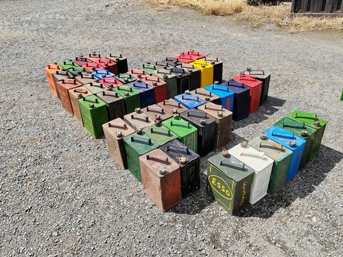 Vintage petrol jerry can with - jerry,