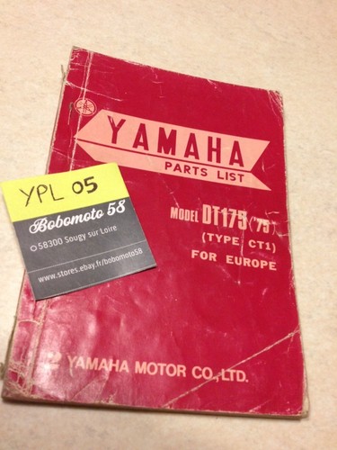 Yamaha parts list dt175 type - dt175,