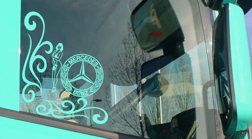 Mercedes benz logo - mercedes, window