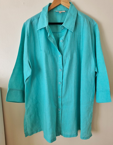 Ann harvey light teal linen - ann,